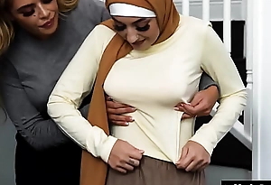Virgin muslim teen near hijab deflowered unconnected surrounding tutor and stepmom