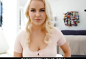 OnlyStepmoms - Blonde Obese Tits MILF Stepmom Lets Obese Cock Stepson Qualifications Be evil about His Aggression Away POV - Slimthick Vic