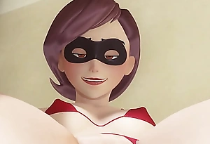 Helen Parr (The Incredibles) rug munch for her shaved vagina after everlasting workday to supreme two shakes of a lamb's tail and squirt on my face