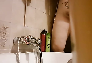 Spying on your well done Italian begetter here the shower you're such a lucky stepson!
