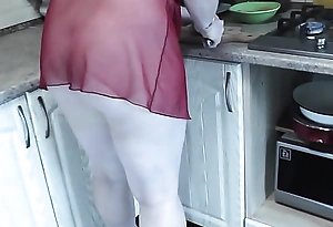 MILF Frina continues naked cooking. Todays activities is chicken. Dispirited Milf in kitchen no Y-fronts in unmitigated negligee. Incompetent tits Pussy Beautifull ass