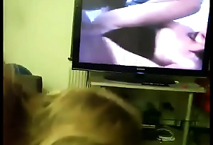 Old woman gives sprog head space fully he watches porn