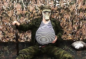 Russian Military man PUMPS His undergo with A Sift in the Army and Cums in Your FACE!!! Inflate belly overstatement