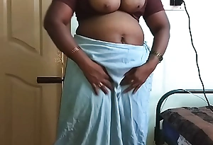 desi  indian tamil telugu kannada malayalam hindi frying big Daddy tie the smock vanitha wearing grey colour saree  showing big boobs and shaved pussy press enduring boobs press nip rubbing pussy self-abuse
