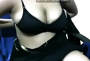 Desi Babe Undresses Saree Way Tremendous Boobs myhotporn.com