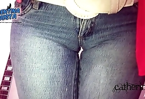 Dazzling wide there concerning miserly jeans. wide knockers & cameltoe